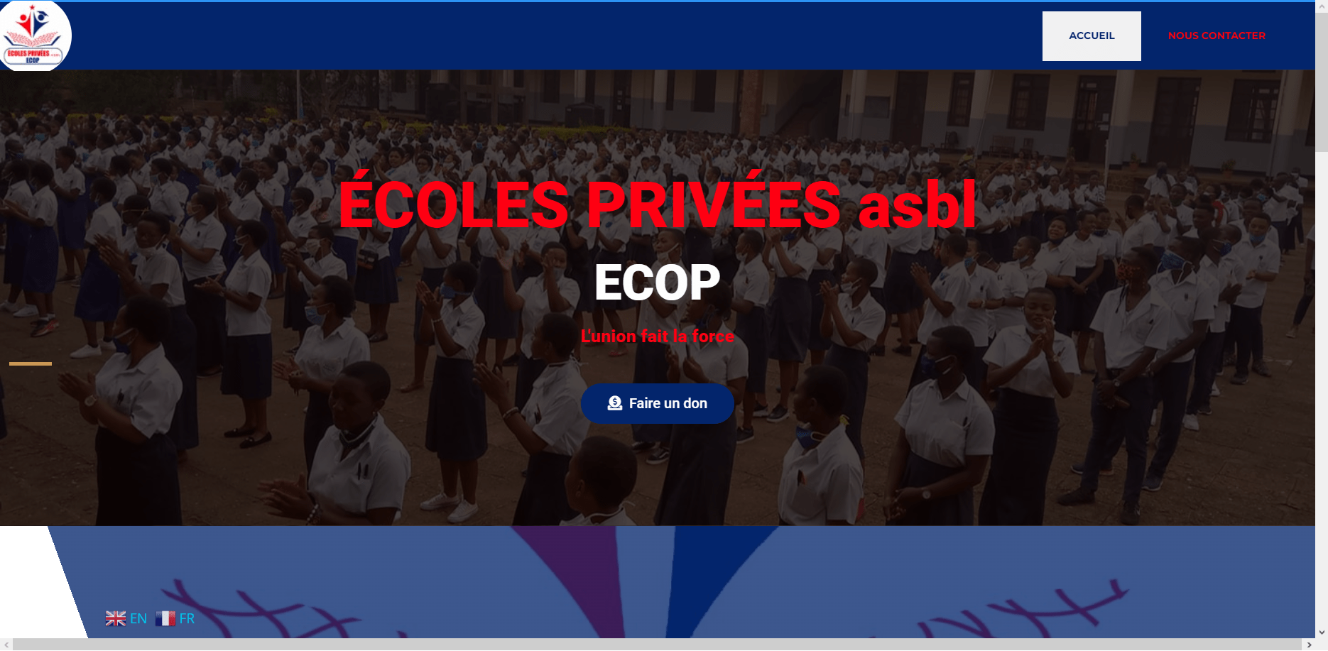 Aperçu du projet : Conception du site web de l’association Ecoles Privées