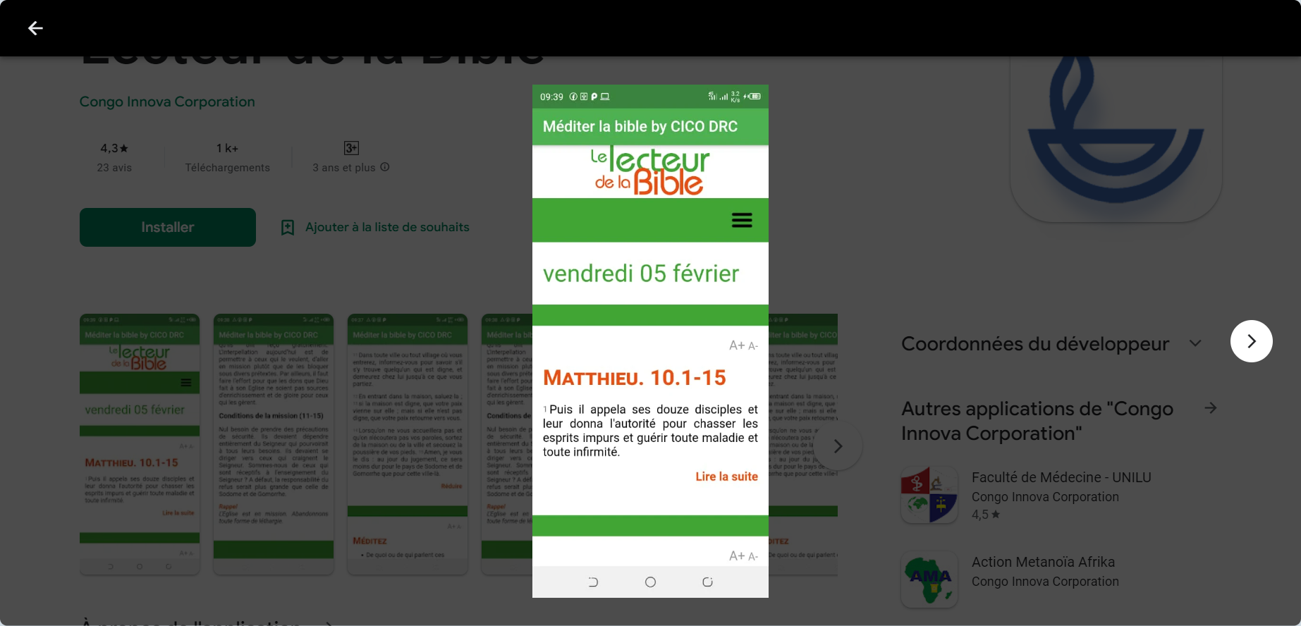 Aperçu du projet : Création de l’application mobile du Lecteur de la Bible