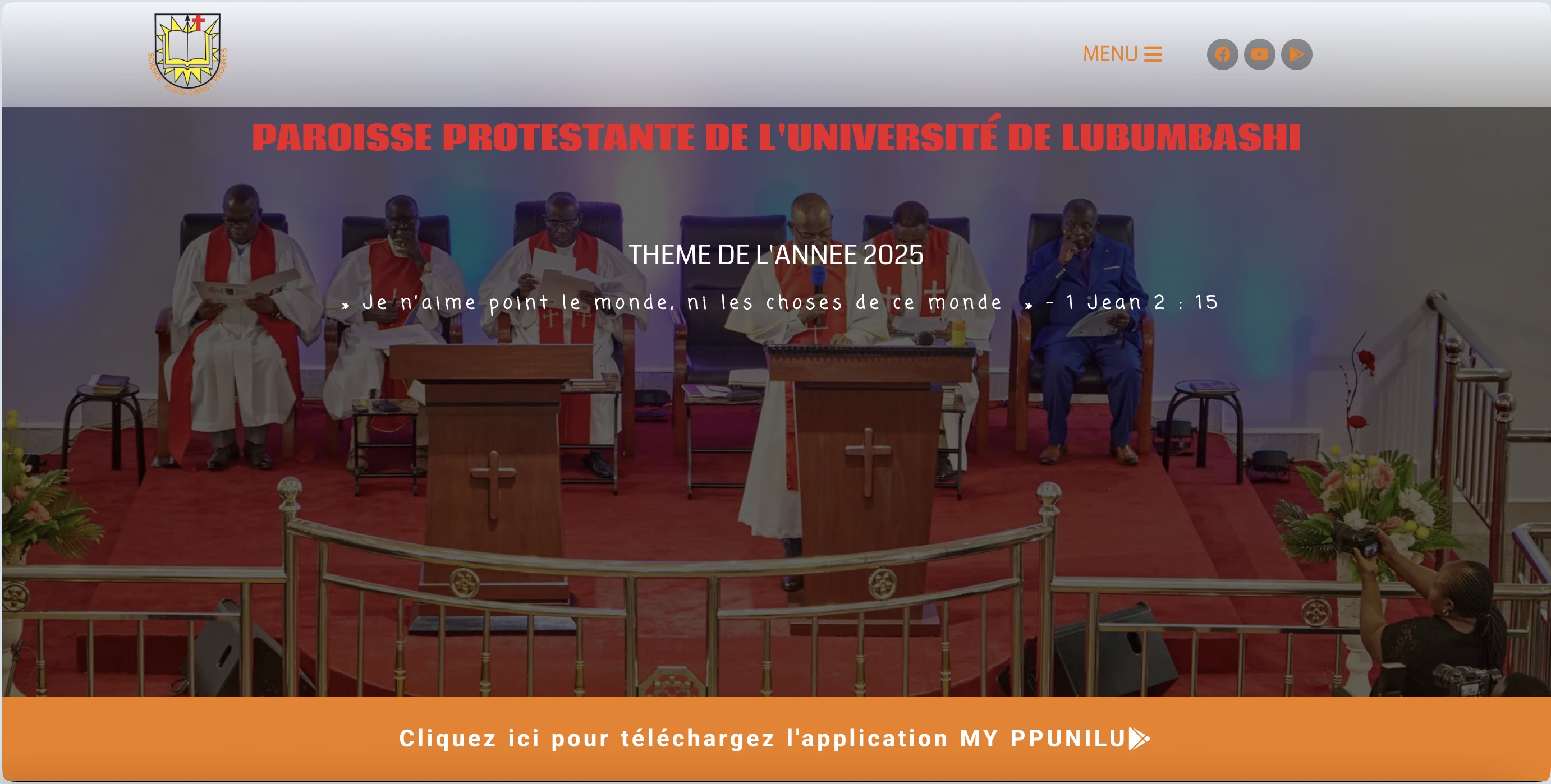 Aperçu du projet : Conception du site web de l’Eglise PPUNILU