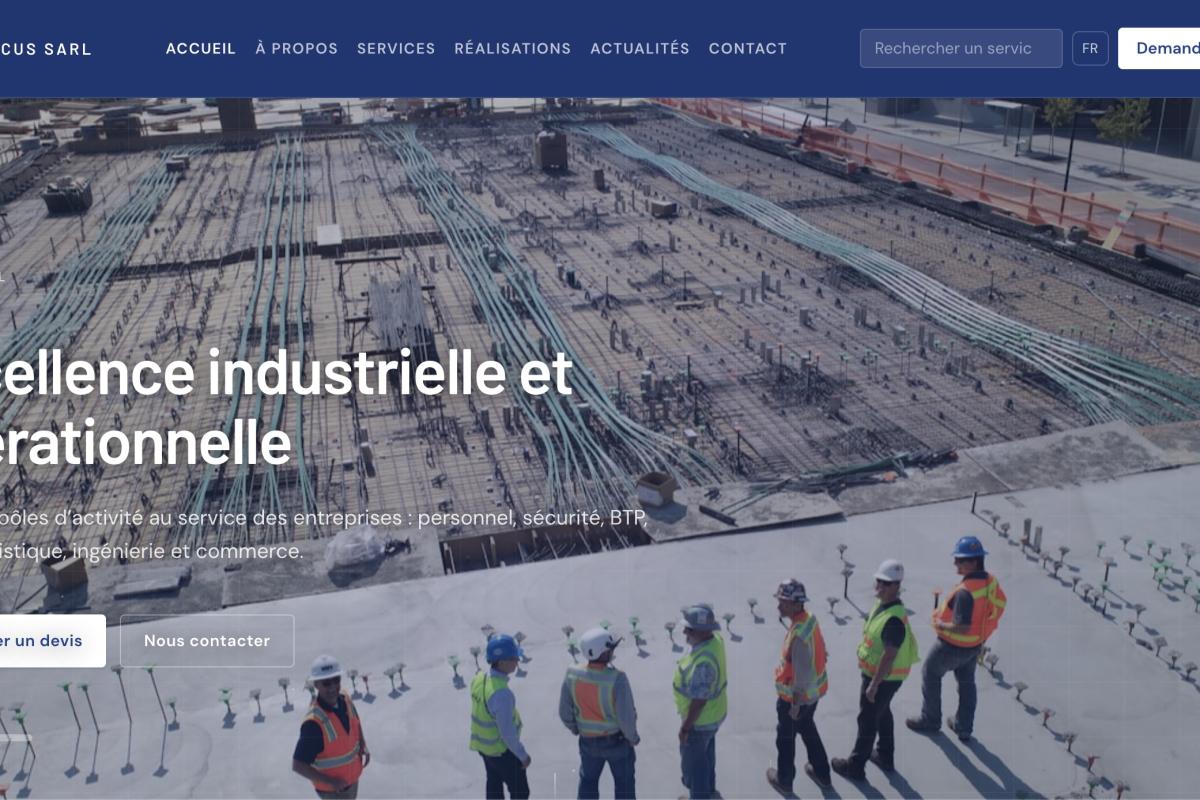Aperçu du projet : Conception du site du Groupe Congo Ustawi sarl