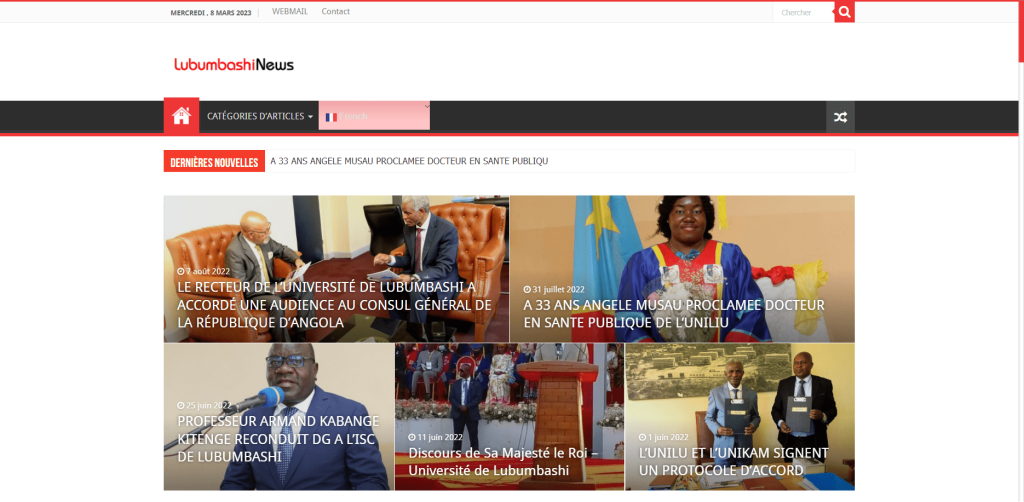 Conception du site web de Lubumbashi News.net